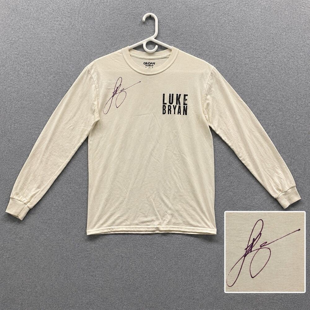 Luke Bryan Signed 2012 Drunk On You Tour Long Sleeve Concert Shirt Country Tee